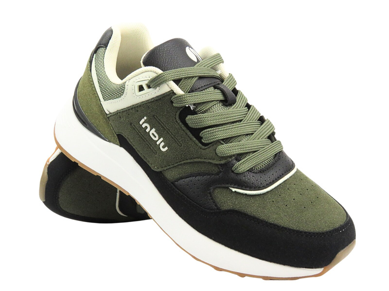 Zelené pánské sportovní boty na šněrování Inblu IU-13