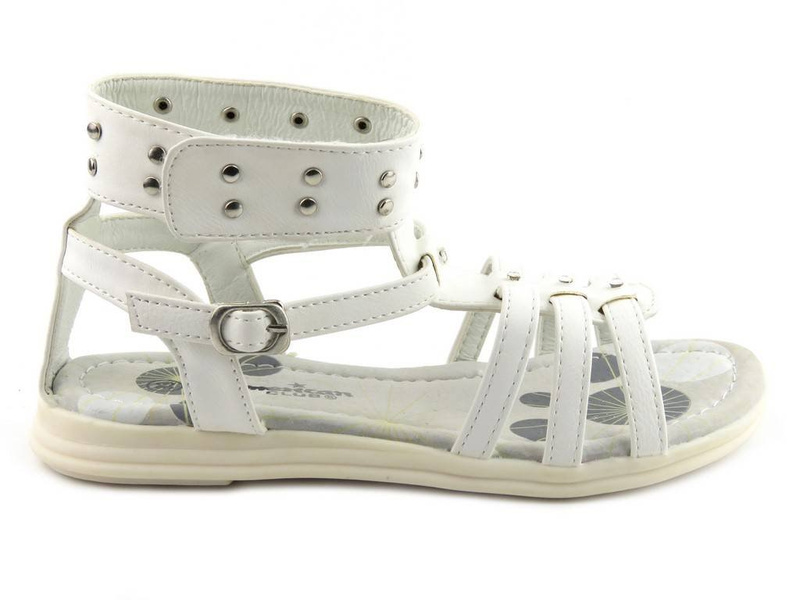 Dětské dívčí sandály American Club XDB 103521, bílé