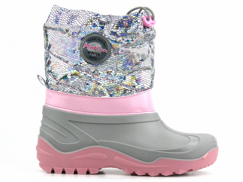 Teplé dětské sněhule s lesklými šupinami - Ren But Muflon 32-468