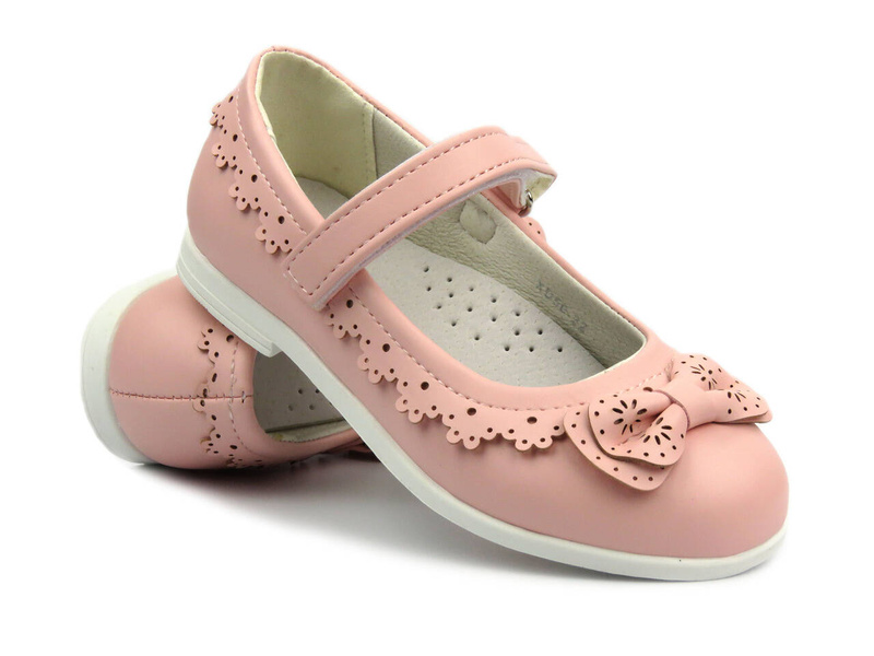 Dětské balerínky se zapínáním - AMERICAN XD 73/23, bílé