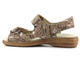 Pohodlné, kožené dámské preventivní sandály - KOSELA MEDIC 9154, béžové s listy
