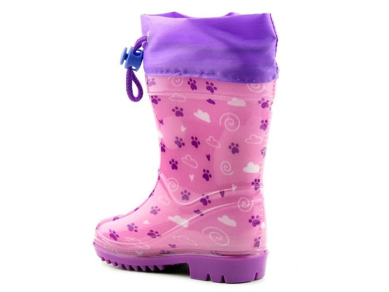 Dětské dívčí holínky Wellington s koťátky - American Club KAL 12/22 (05/21), růžové