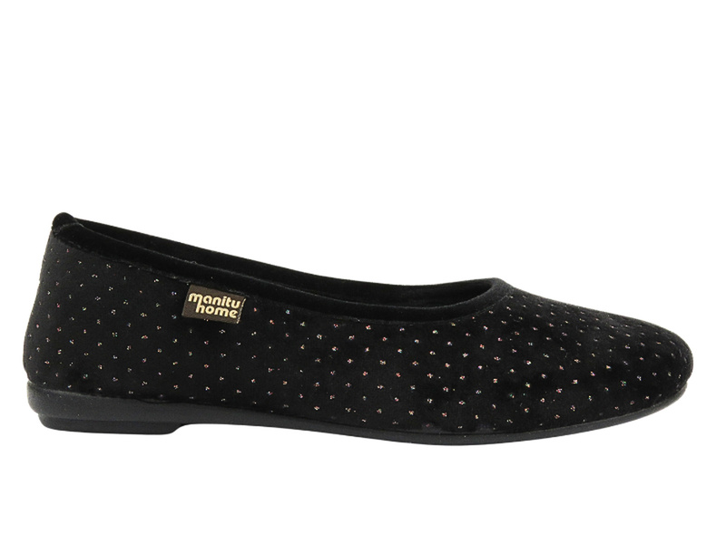 Teplé vysoké dámské pantofle - MANITU 340003-05, modré s kočkou