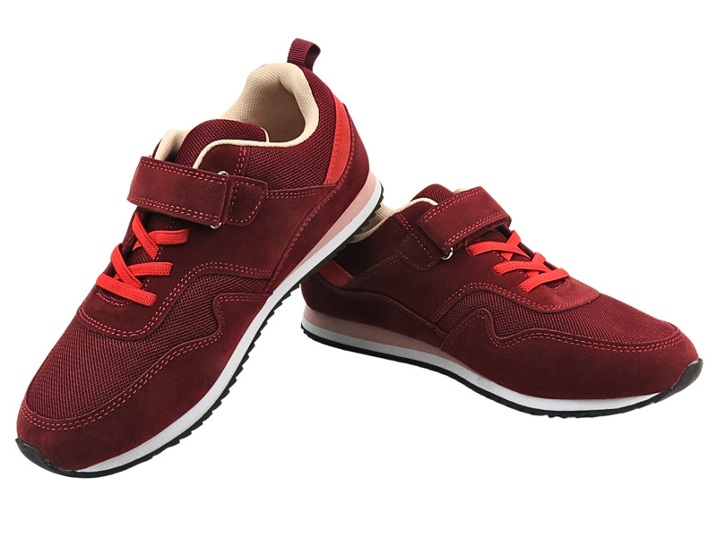 Befado Mládežnická sportovní obuv 516Q216 Červená na suchý zip