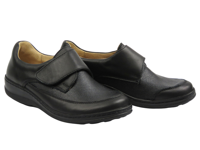 Pohodlné dámské zdravotní polobotky – Helios Komfort 395, černé 5