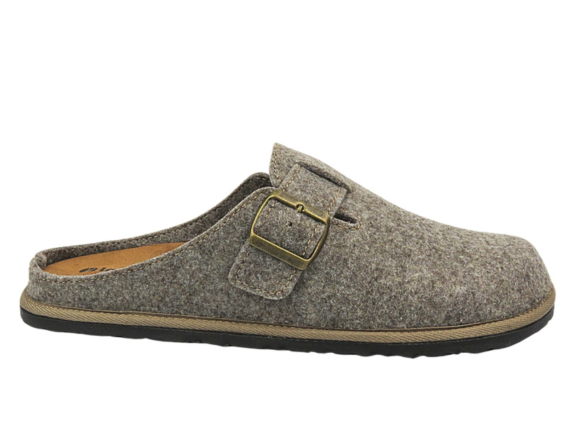 Pánské pantofle s koženou stélkou - INBLU 155M023, hnědé