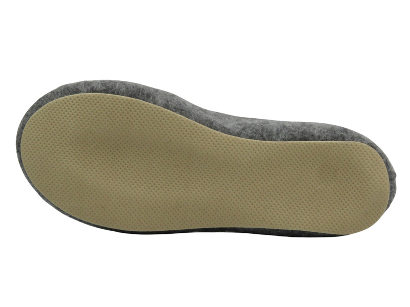 Dámské zimní vlněné pantofle - Pawlikowski 080, šedo-zlaté