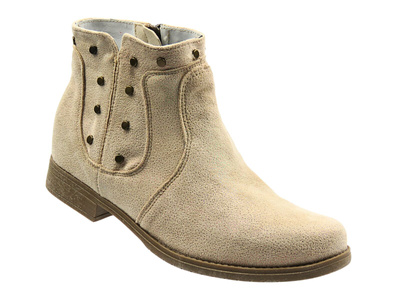 Dívčí dětské šněrovací boty béžové KORNECKI 06660