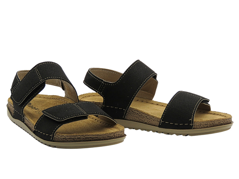 Dámské sandály na suchý zip – INBLU AA-70, černé