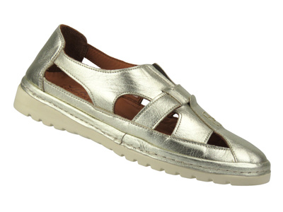 Dámské kožené nízké boty Nika Komfot 0745-M.21419, zlaté