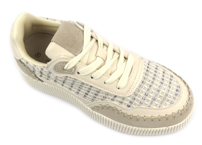 Dámská sportovní obuv na platformě - BRIVIDO SHOES TW0815-09, béžová