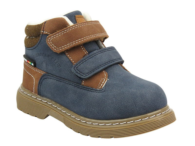 American Club ES 144/23 Navy Blue Dětské boty na suchý zip