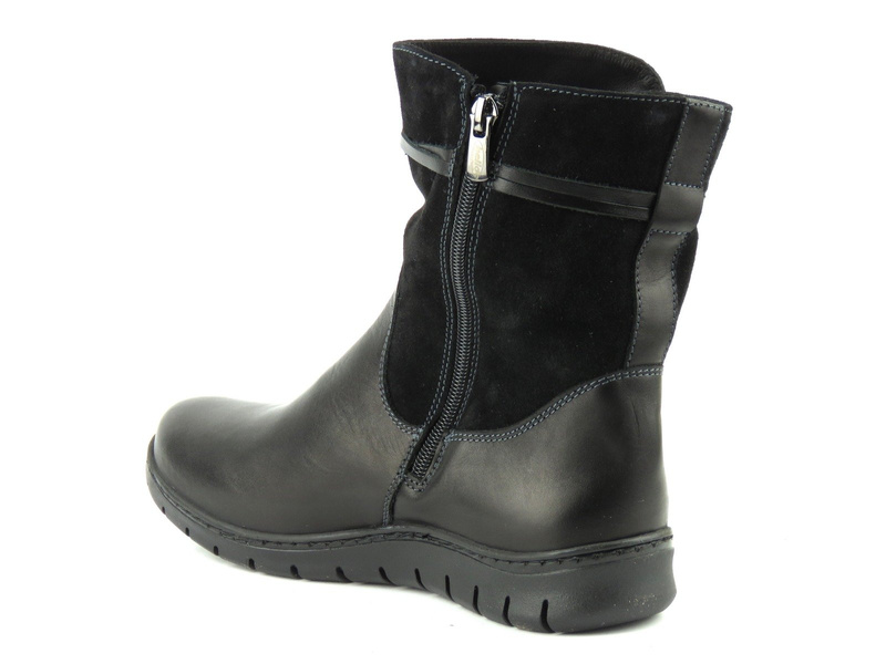 Vysoké dámské kozačky polské značky HELIOS Komfort 558 černé barvy