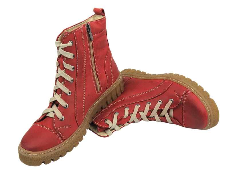 Dámské kotníkové boty polské značky HELIOS Komfort 575, světle hnědé