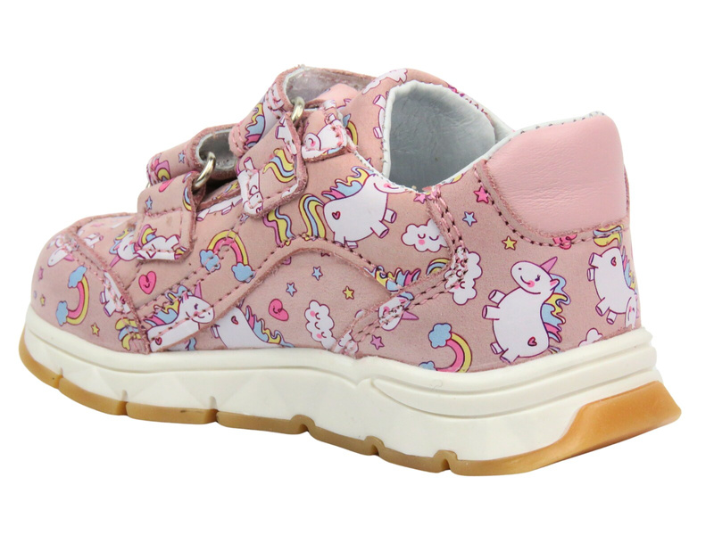 Dětské kotníkové boty, polobotky na suchý zip - Jamet 1115, růžové