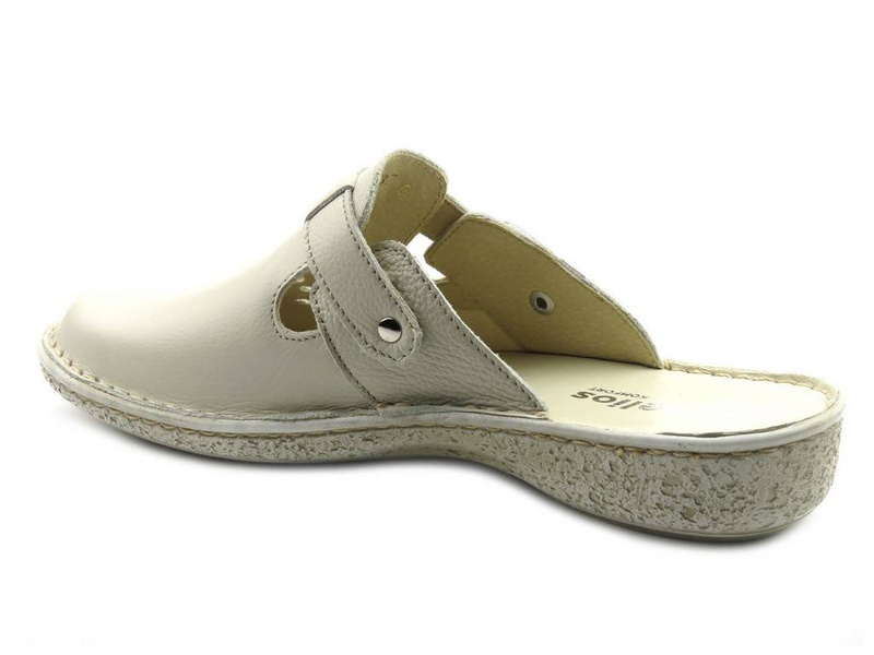 Dámské žabky s nastavitelným páskem - Helios Komfort 264, krémové