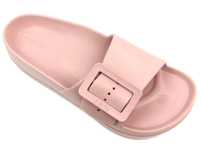 Dámské pěnové žabky s přezkou - Big Star NN274A663, růžové