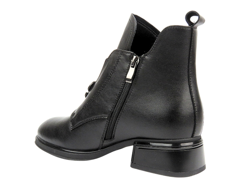 Zateplené dámské kotníkové boty - Potocki 23-12179, černé