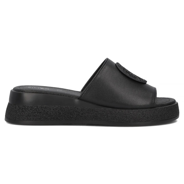 Dámské pantofle na platformě černé Filippo DK6987/25