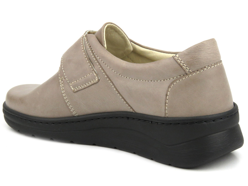 Pohodlné dámské boty na suchý zip - Waldi 0693, cappucino