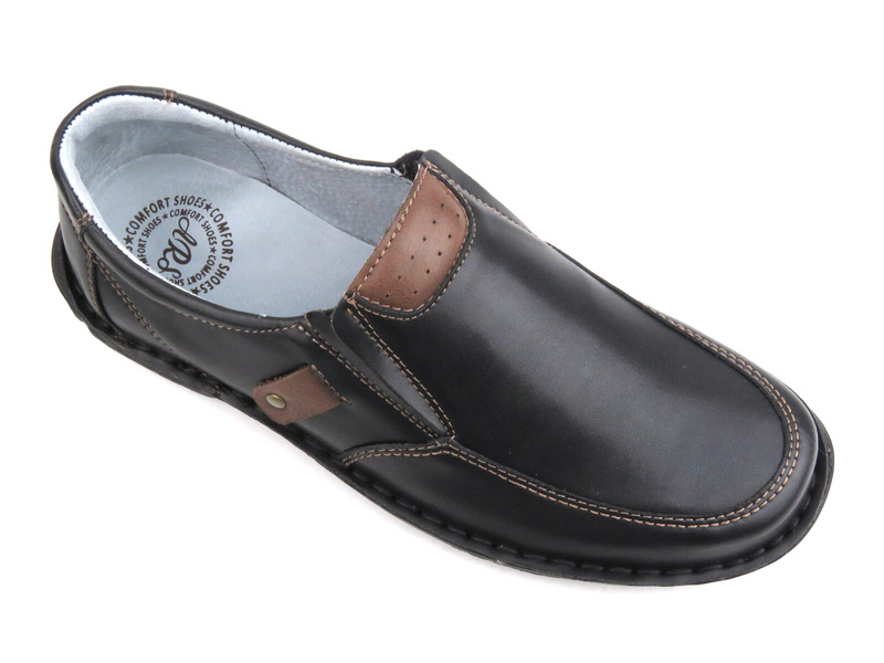 Kožené pánské boty - Waldi 0947, černé