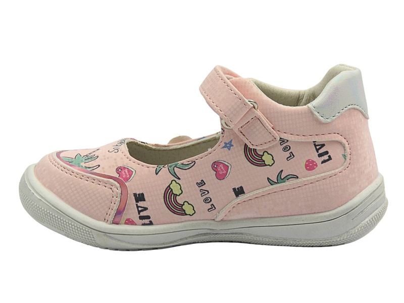 Dívčí polobotky, baleríny růžové – American Club XD 51/22