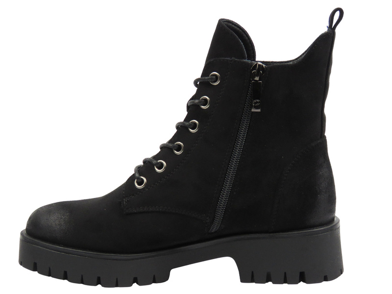 Černé zateplené dámské kotníkové boty Potocki 25-12672