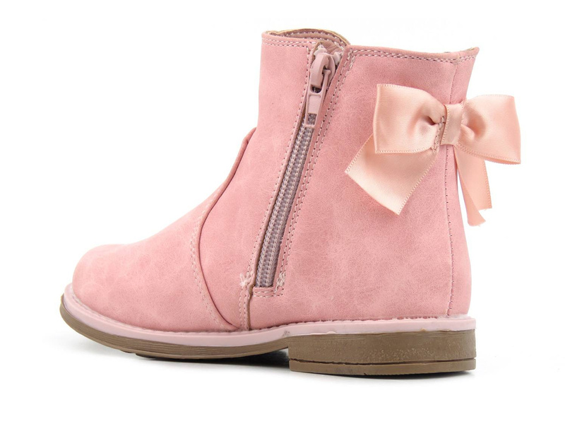 Zateplené dětské kozačky - WOJTYŁKO 21007, růžové
