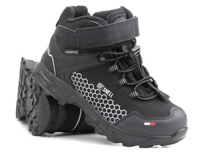 Dětské sněhule se softshellem a tripletexem - AMERICAN CLUB HL 25/22, černé