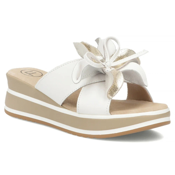 Stylové dámské pantofle Filippo DK7636/26 v bílé barvě