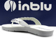 Dámské žabky s kovovými ozdobami - Inblu ME-44, bílé