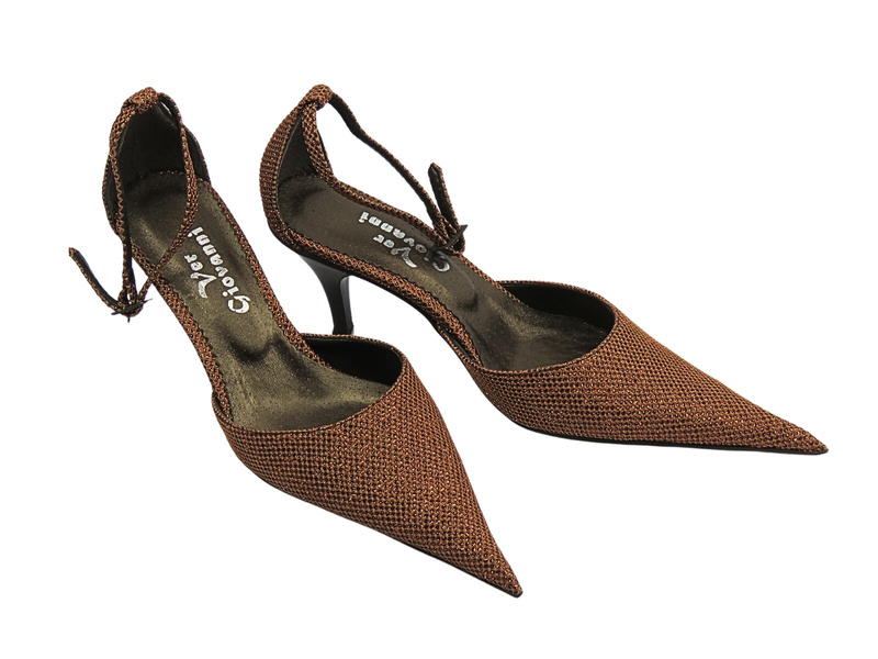 Lodičky na podpatku hnědé s nastavitelným páskem Ver Giovanni 504/13/N