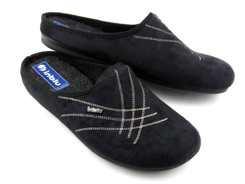 Teplé pánské pantofle - INBLU 155M012, černé