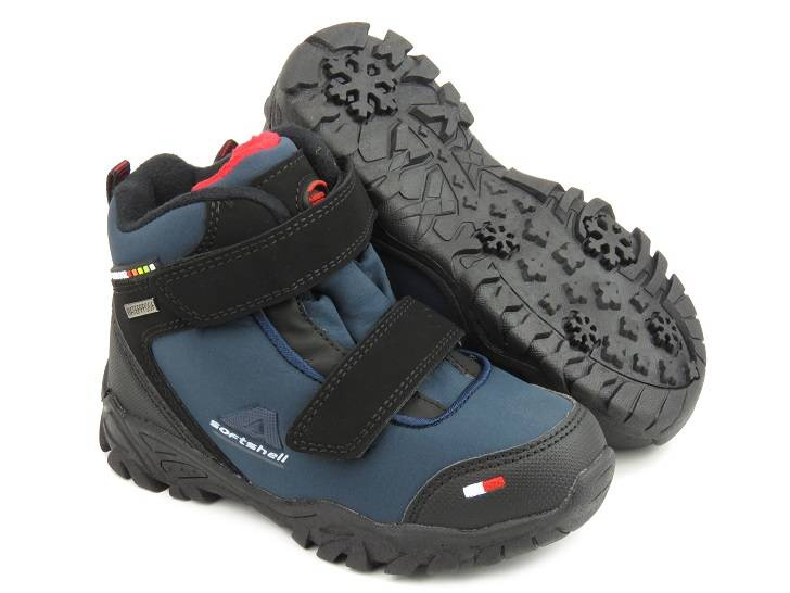Dětské sněhule s Waterproof systémem - AMERICAN CLUB Soft Shell WT70/22N, tmavě modrá