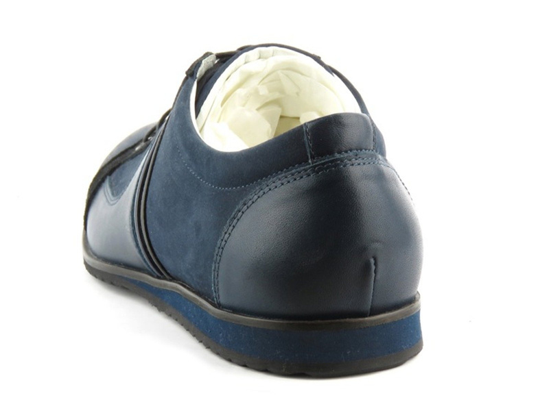 CONHPOL 987 kožená pánská sportovní obuv, tmavě modrá