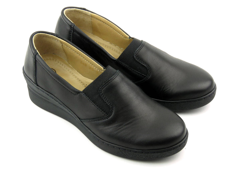 Pohodlné dámské boty na klínku - HELIOS Komfort 349, černé