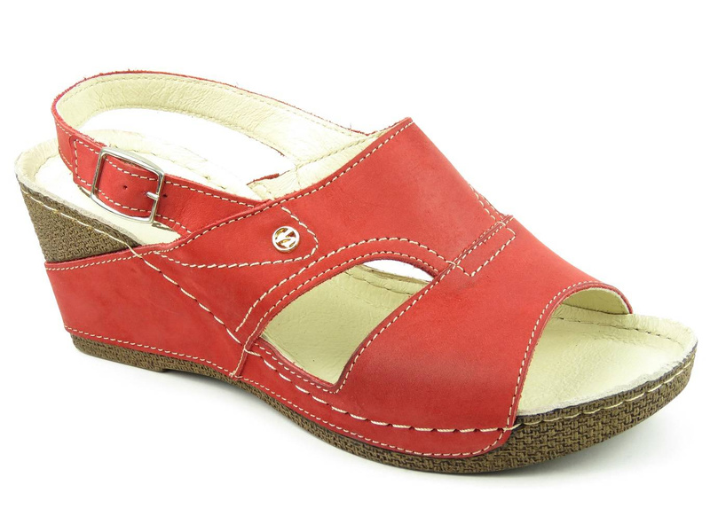 HELIOS 217 dámské sandály, červené