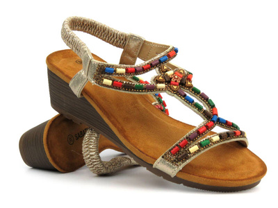 Dámské sandály - Sabatina TMF2023-0256, zlaté