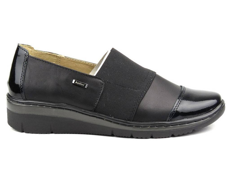 Dámské kožené nazouváky - Helios 359, černé