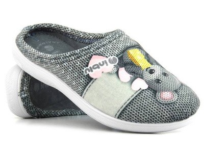 Dámské pantofle jako dárek - INBLU CAMILLE, šedé s myší