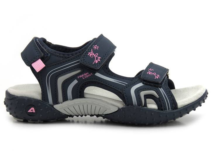 Dětské sandály s koženou stélkou - AMERICAN CLUB HL 05/21, tmavě modrá