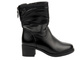 Dámské kožené kotníkové boty na podpatku - Pesco 2265, černé
