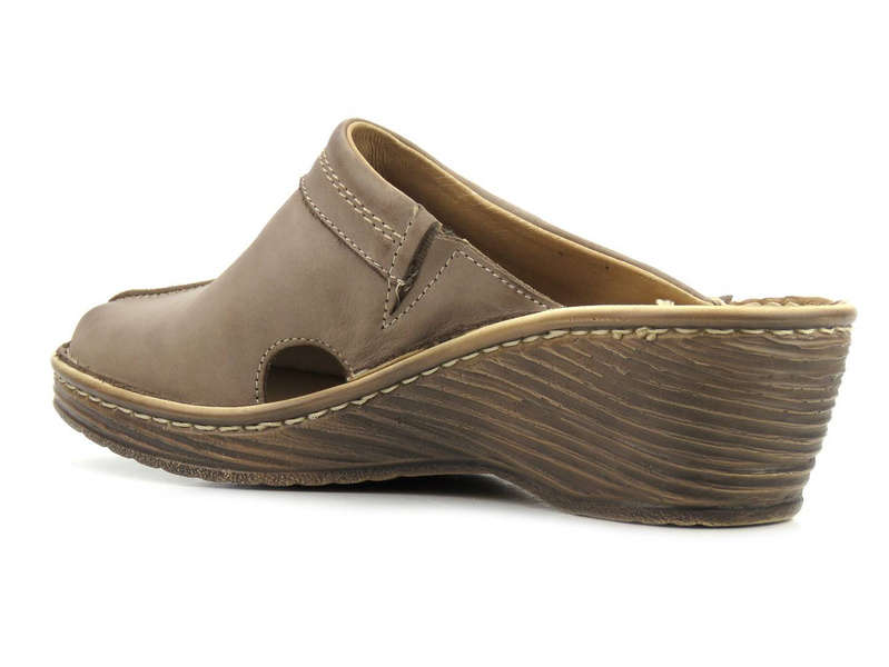 Pohodlné dámské sandály na klínku - HELIOS Komfort 624, béžová