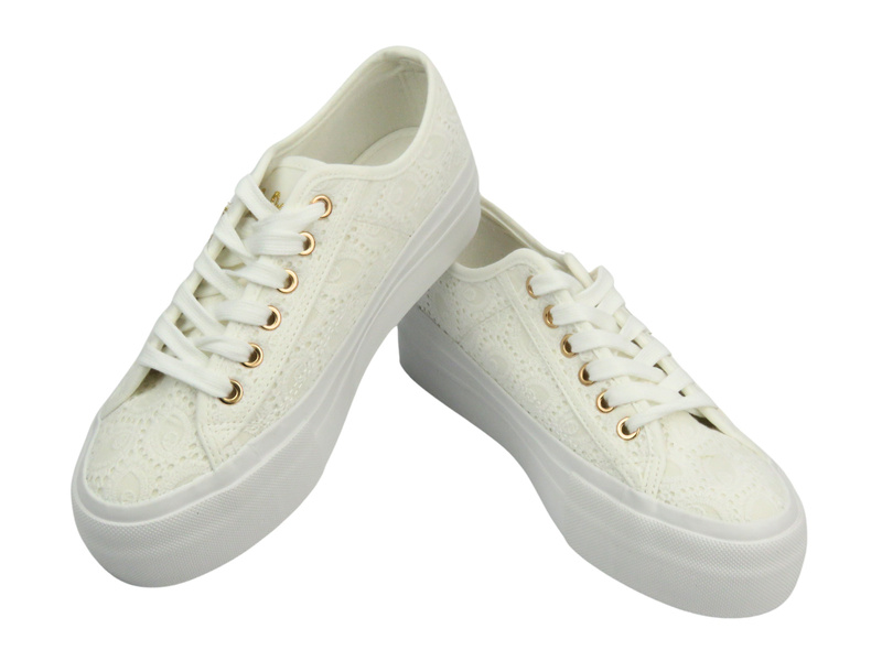 Dámské tenisky na platformě - Lee Cooper 25-31-3438L, bílé