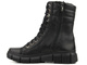 Kožené kotníkové boty, dámské pracovní s vlnou - HELIOS Komfort 611-2, černé