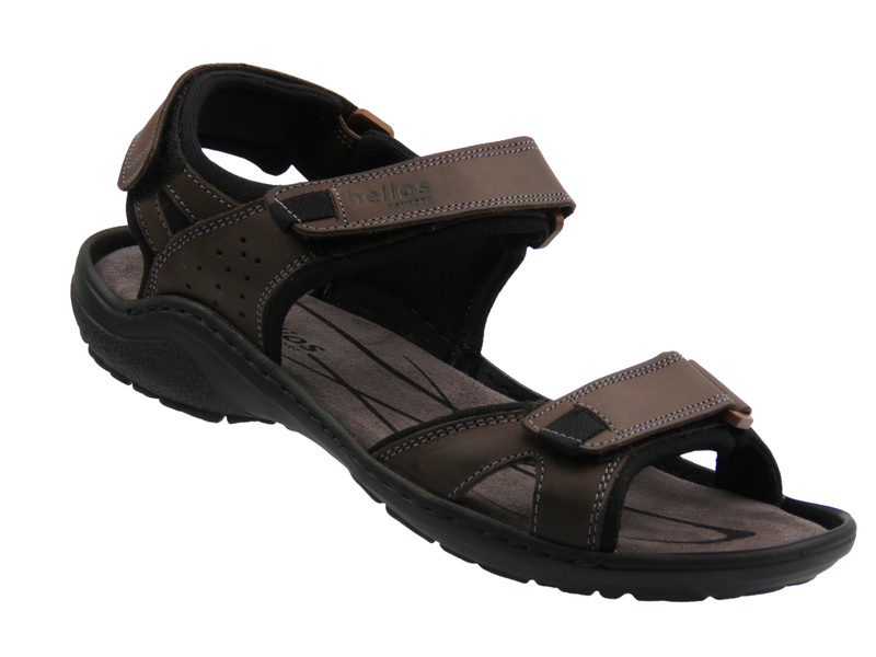 Kožené pánské sandály od českého výrobce Helios Komfort 854, hnědé
