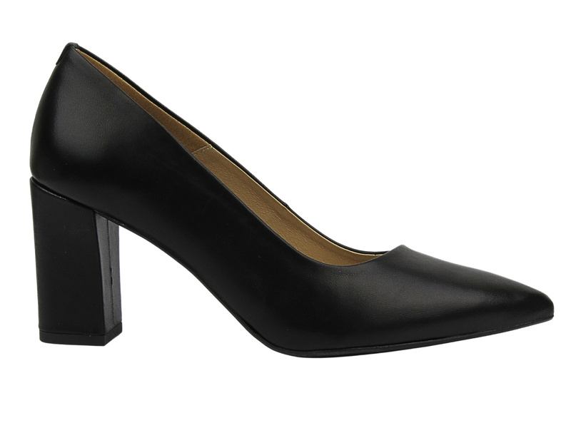 Kožené lodičky na vysokém podpatku - UNCOME 32010, černé