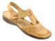 Dámské kožené sandály Helios Comfort 128, světle hnědé