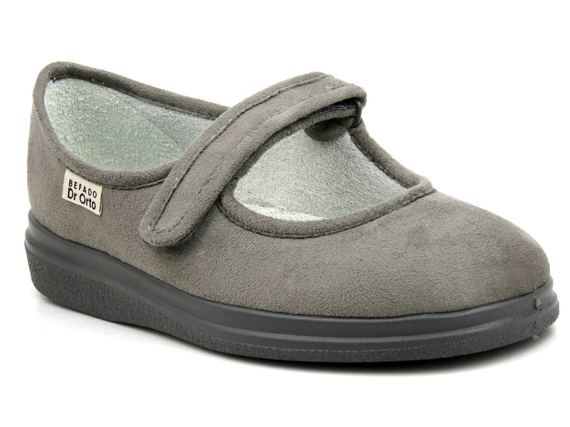Uzavřené dámské preventivní a zdravotní pantofle - Befado dr Orto 462D001, šedé