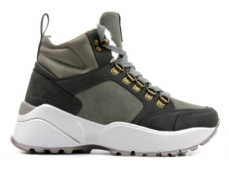 Teplé dámské sněhule se silnou podrážkou - LEE COOPER LCJ-21-31-0620L, šedé